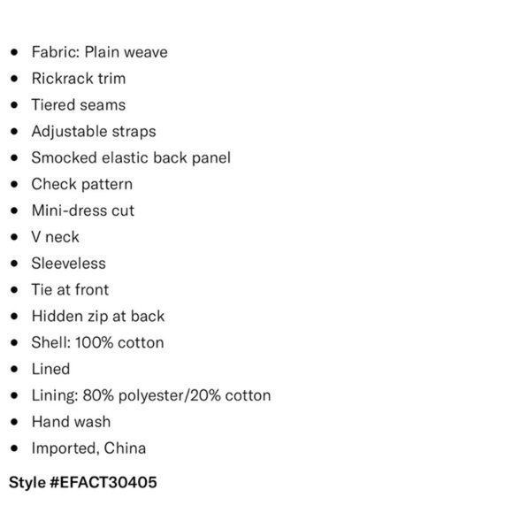 English Factory Gingham Mini Dress with Ribbon Detail NWT - Picture 6 of 10